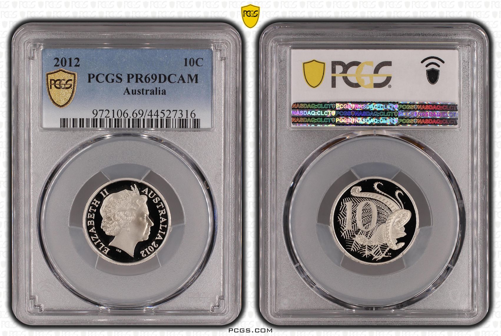 Ten Cent, 2012, Pcgs Pr69dcam