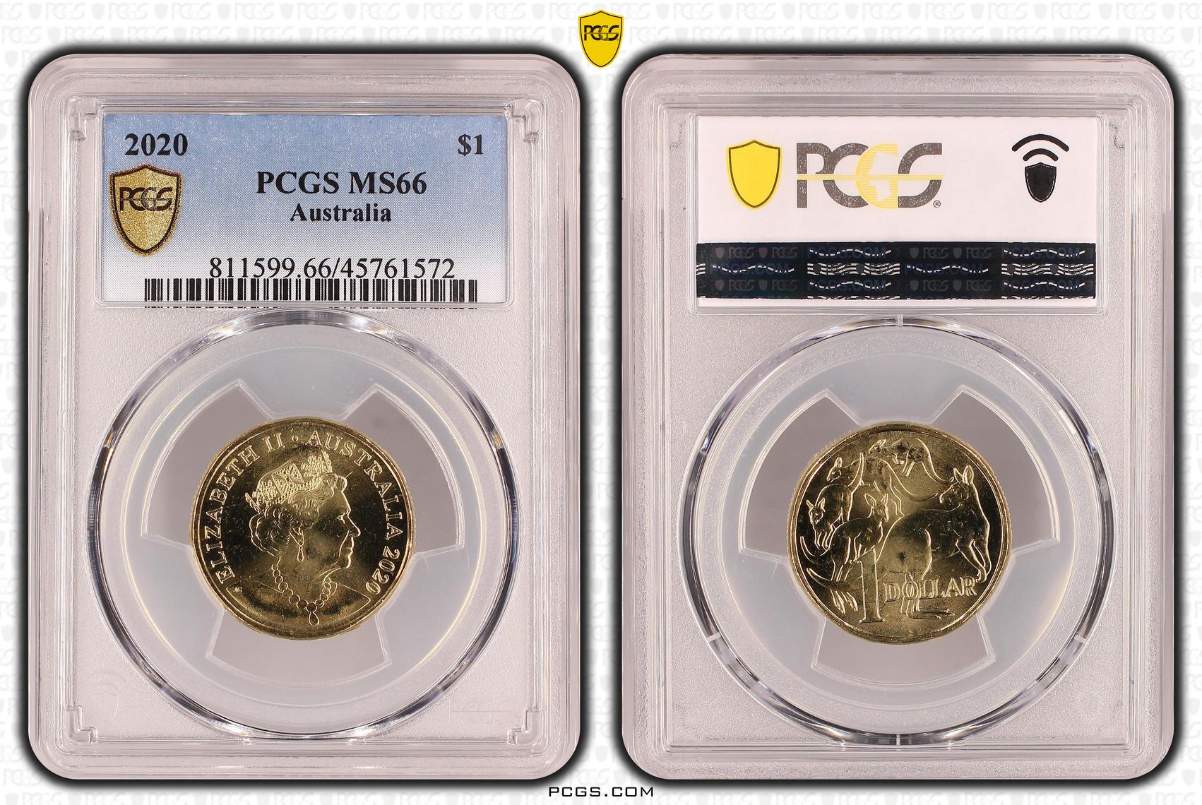 One Dollar, 2020, PCGS MS66