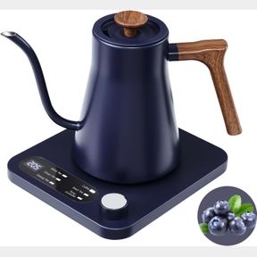 GOOSENECK ELECTRIC KETTLE - 1200W QUICK BOIL, TEMP CONTROL WITH 5 PRESETS & 5 ADJUSTMENT, ACCURATE POURING, 24OZ SMALL POUR OVER C