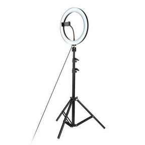 2-in-1 180 degree Rotatable 3-Mode LED Ring Light and Adjustable Tripod Stand 26cm|