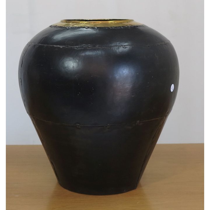 LARGE METAL VASE