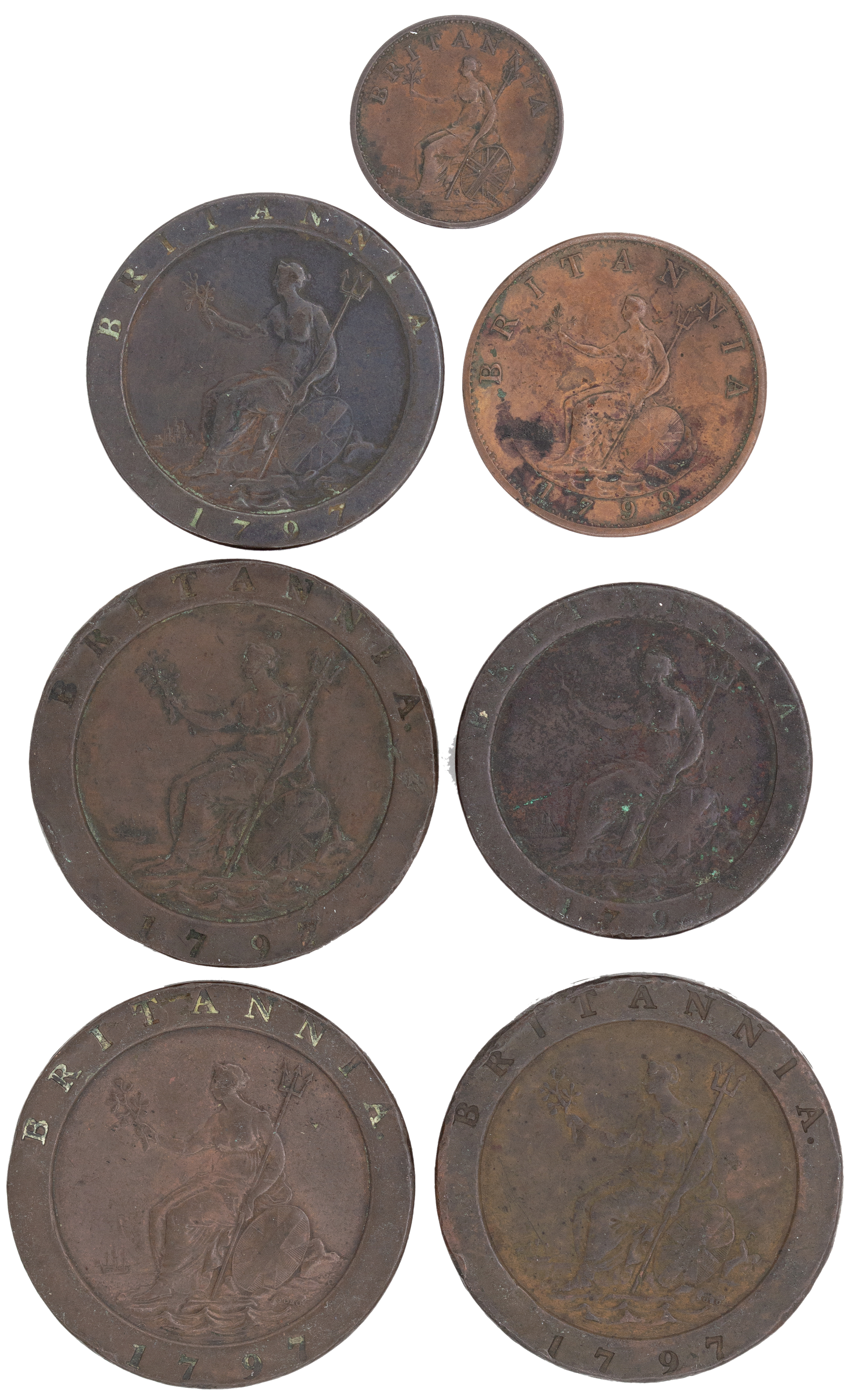 Great Britain, George III, Twopence, 1797, VG - aVF
