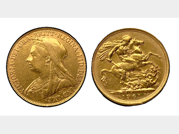 1901 VICTORIA OLD HEAD SYDNEY MINT GOLD SOVEREIGN