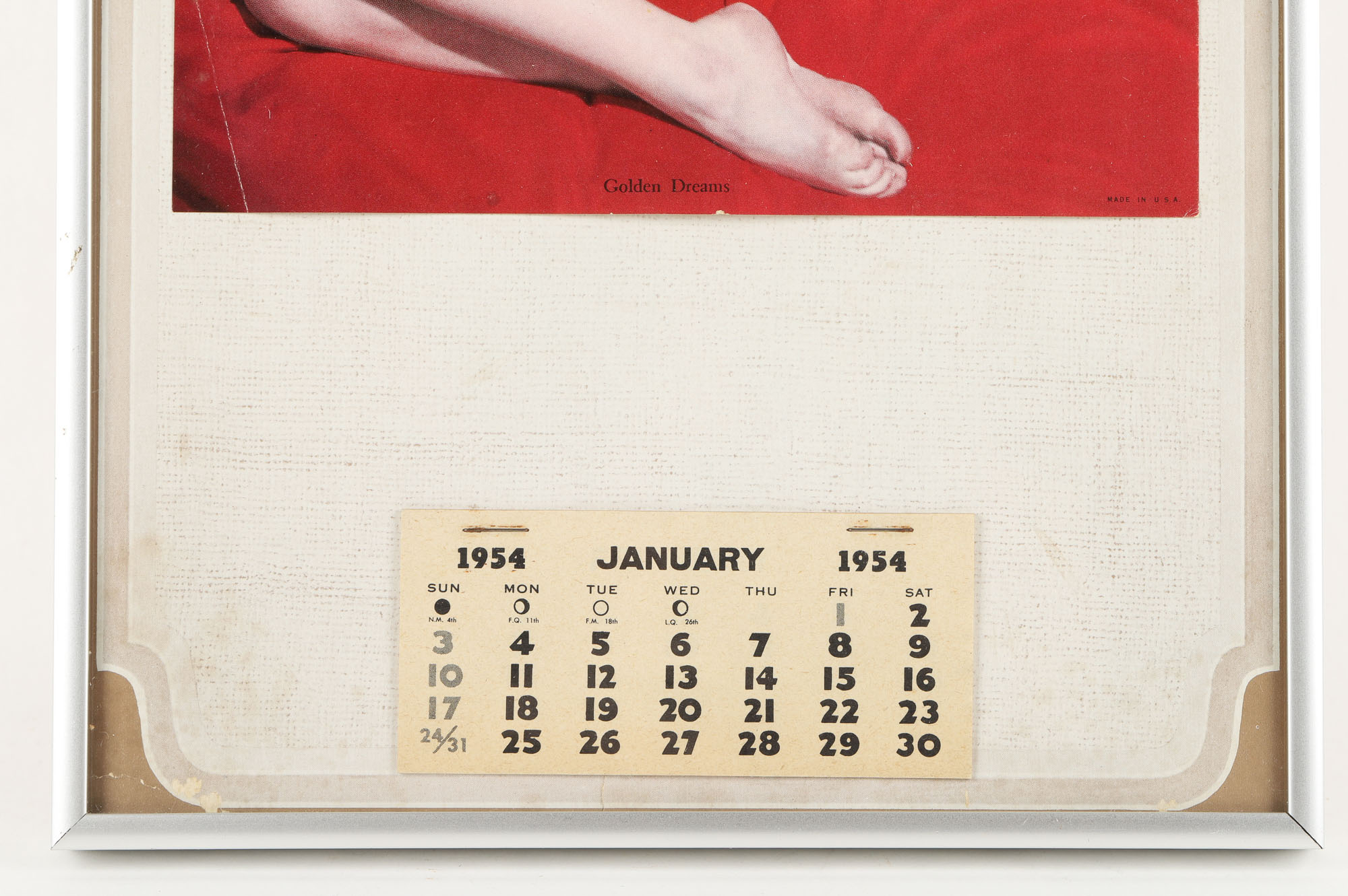 1954 Marilyn Monroe Golden Dreams Calendar Miller & Miller Auctions Ltd