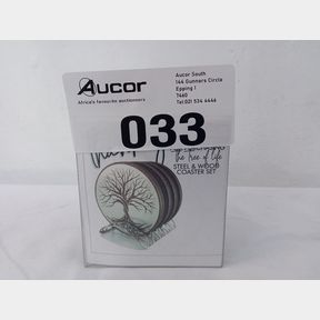THE TREE OF LIFE STEAL AND WOOD COASTER SET 4