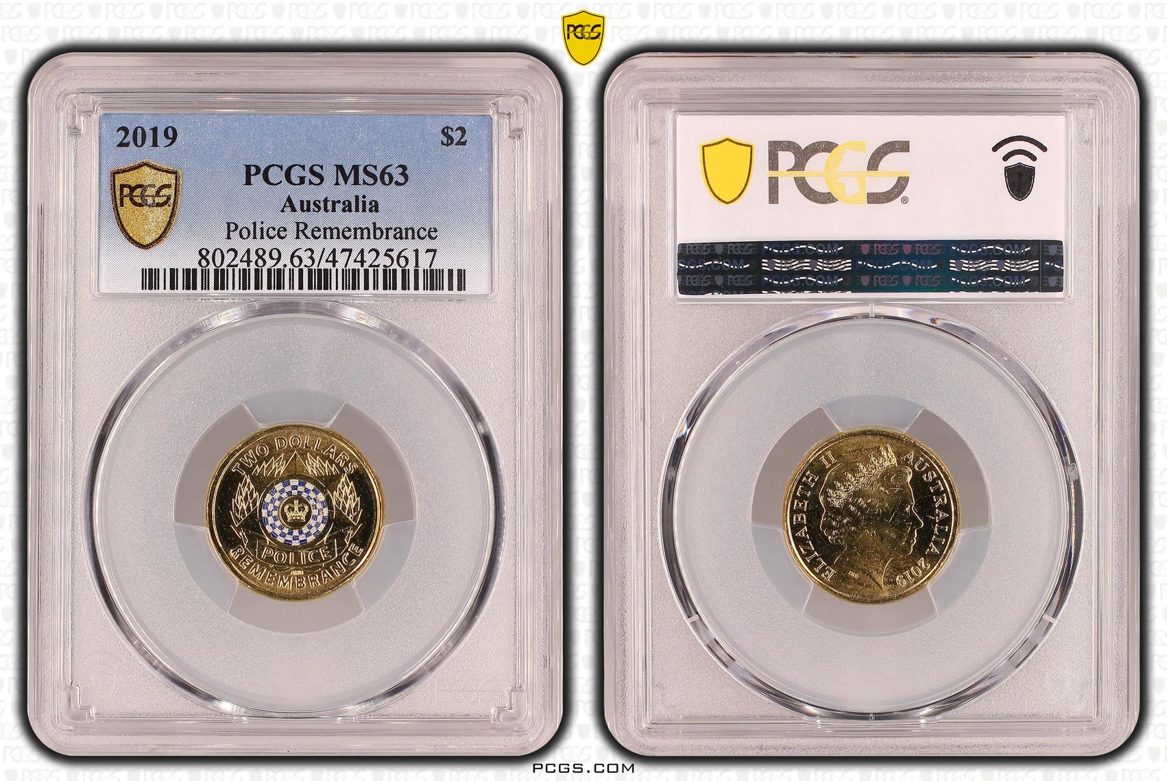 Police Remembrance, Two Dollar, 2019, PCGS MS 63