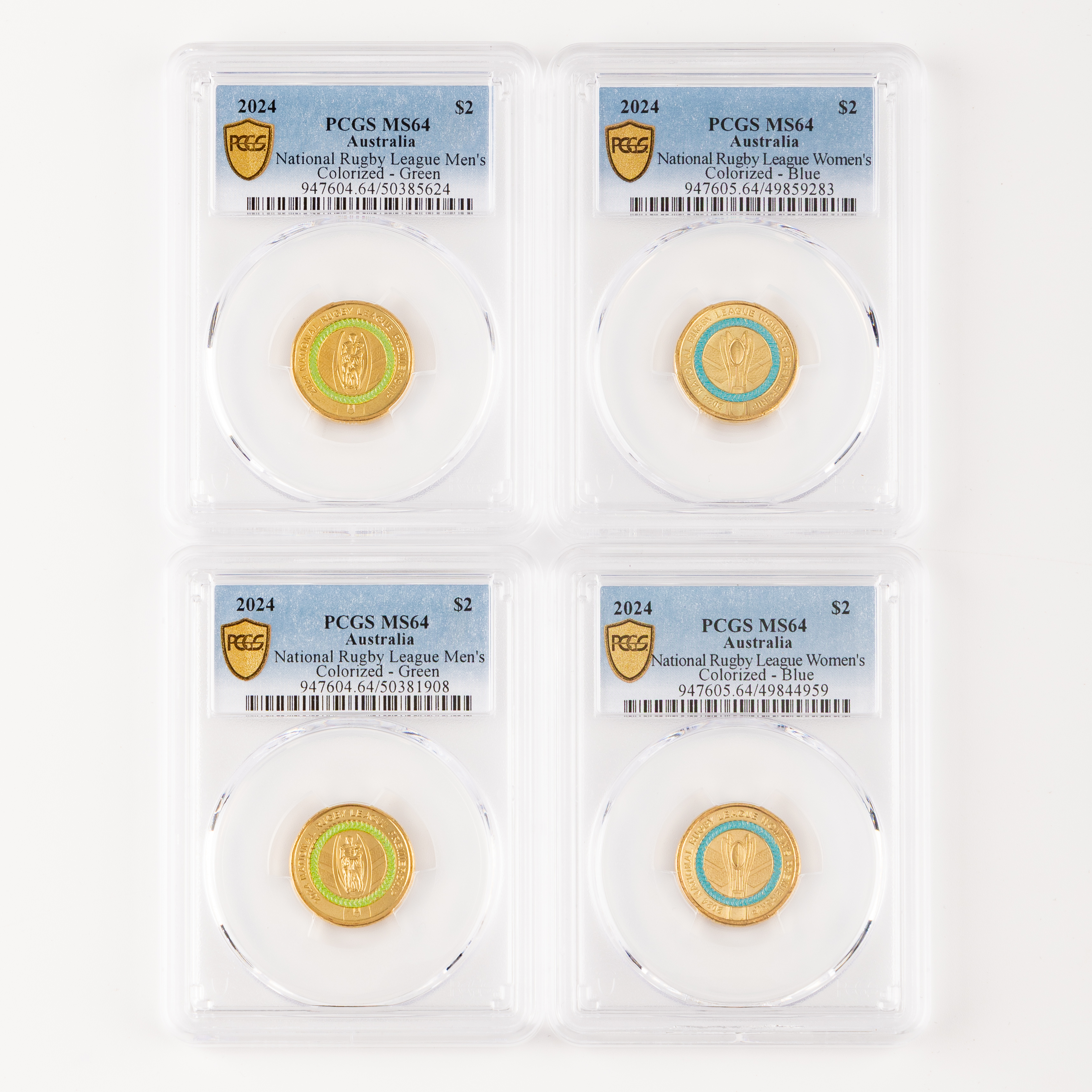 NRL Men's & Women's Premiership, Two Dollars, 2024, PCGS MS64