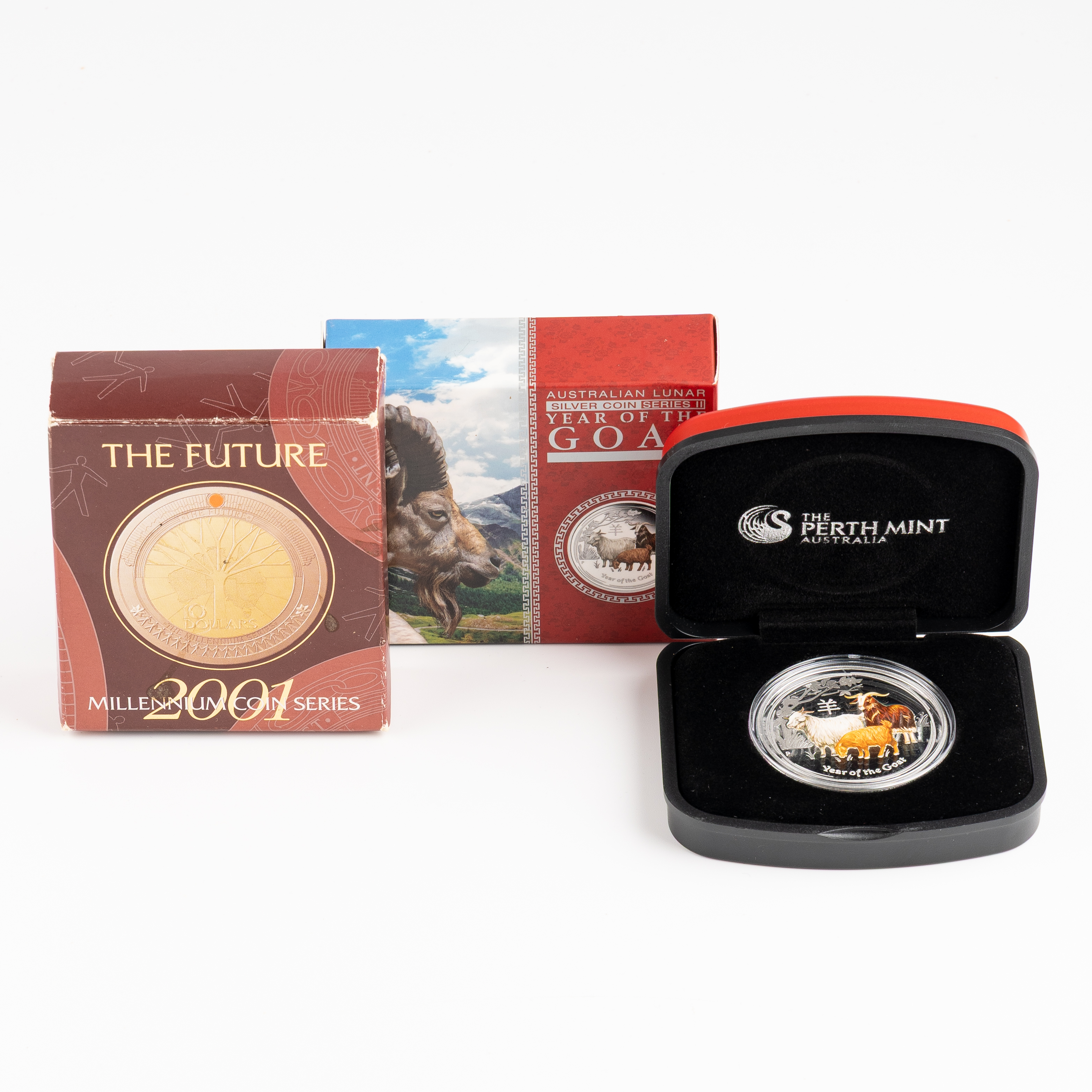 289 · Elizabeth II, RAM / Perth Mint - The Future & Lunar Series II Goat, One Dollar - Ten Dollars, 2001 - 2015,  FDC