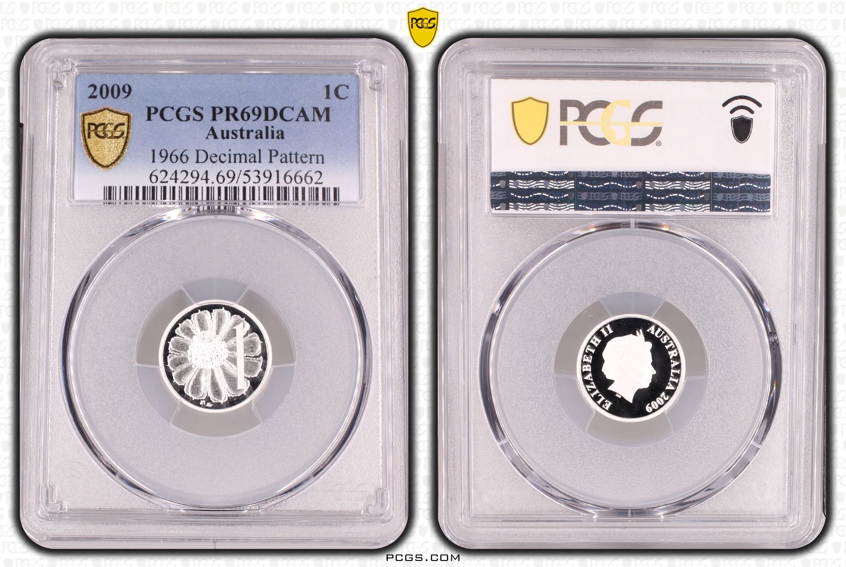 1966 Decimal Pattern, One Cent, 2009, PR69DCAM