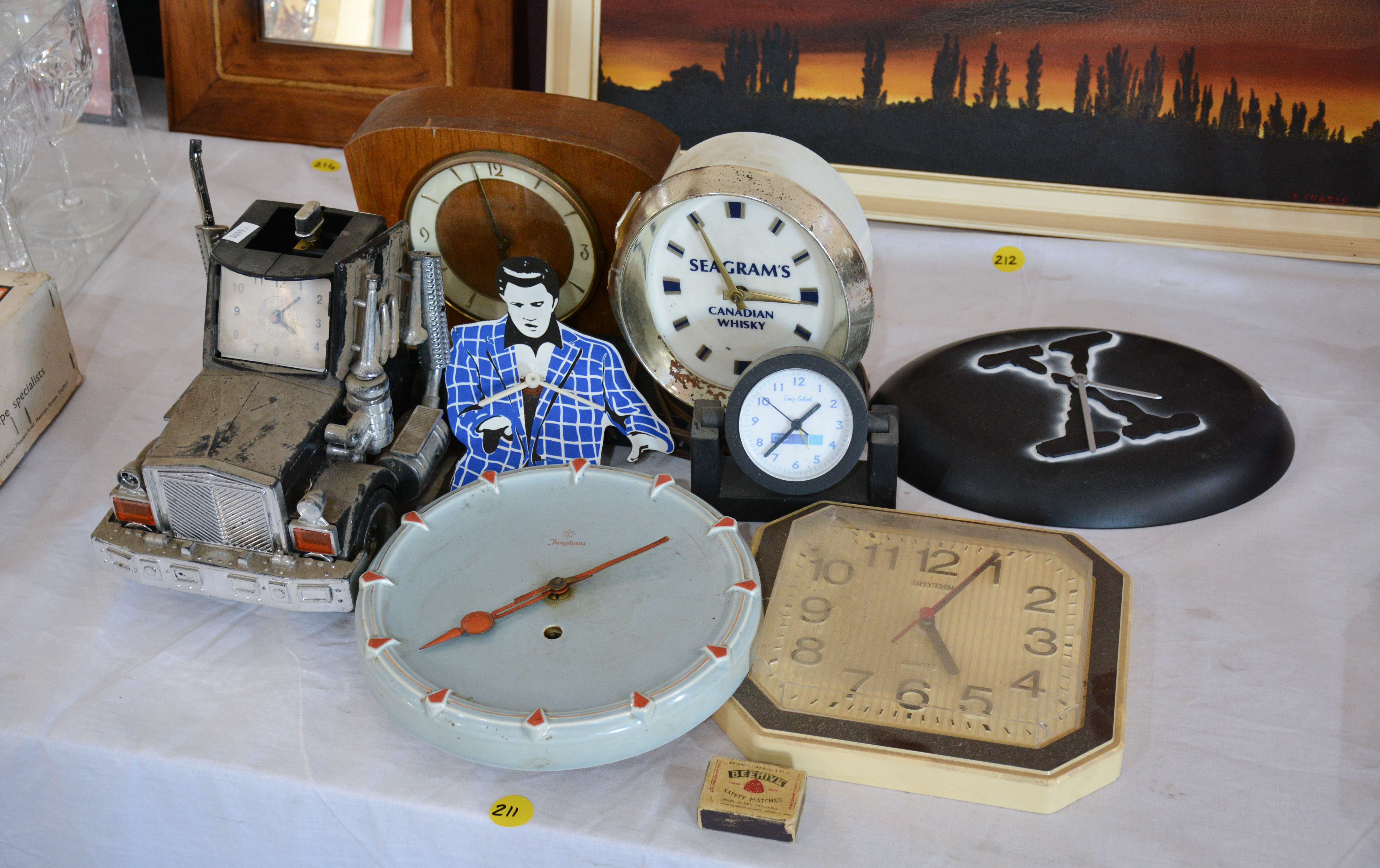 Collection of Vintage Clocks x 8 — sold at auction in New Zealand for $20
