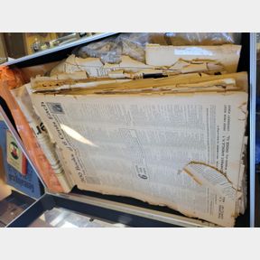 Antique 1918 newspapers, Kennedy assassination, other old paperwork