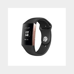 MDM Electron Classic silicone band for Fitbit Charge 3/4 (Size: S/M) - Black - Bar 9901058688671-51748/8691