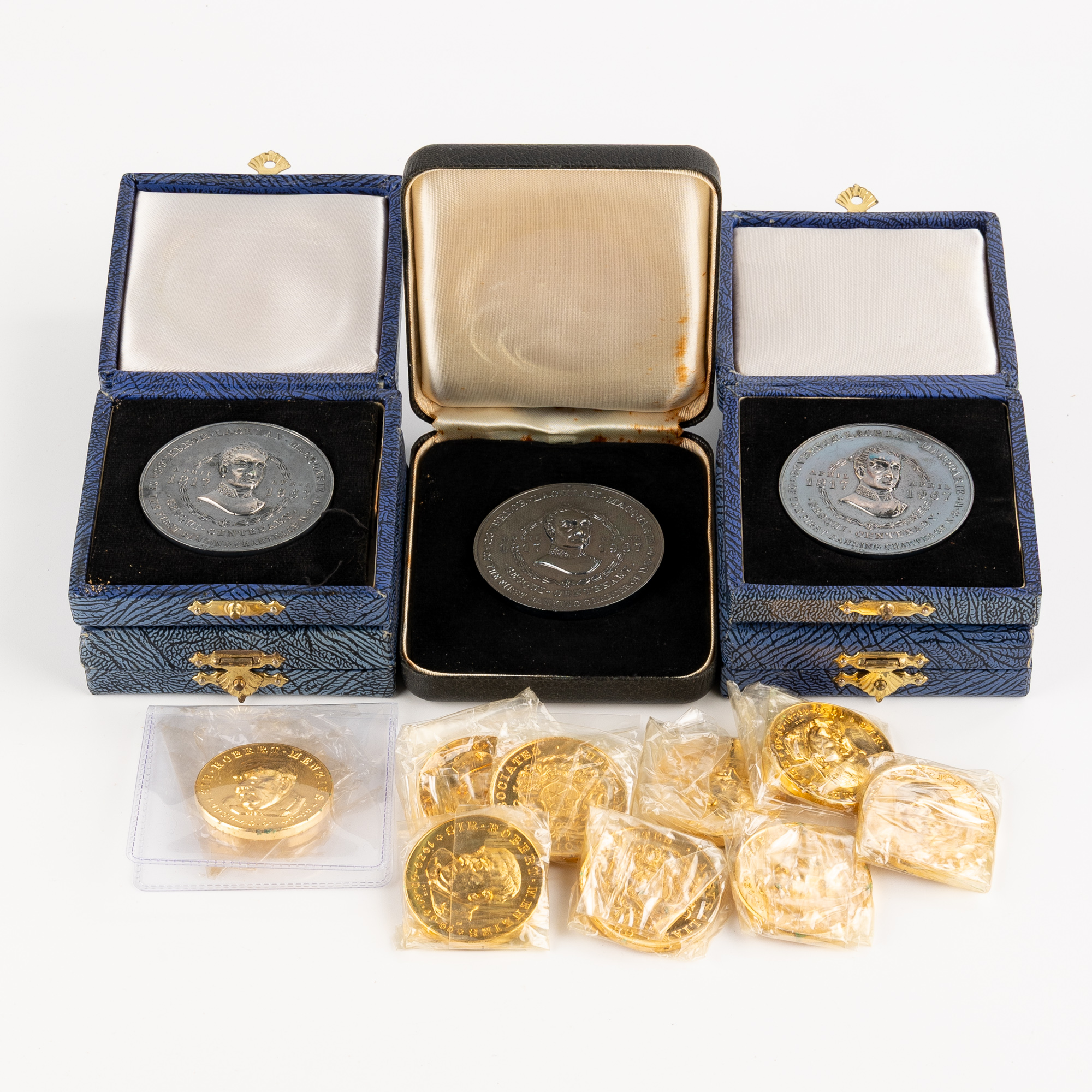 Australian Coin Associates - Sir Robert Menzies & Gov Lachlan Macquarie, 1966 - 1967, aFDC - FDC