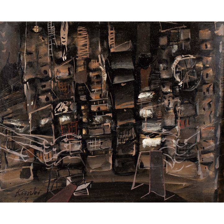 Tadeusz Kantor | Projekt scenografii do opery "Więzień" Luigiego Dallapiccoli, 1963