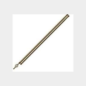 SASTRO EXPANDABLE CURTAIN DOUBLE ROD WITH TWISTED CAGE FINIAL - 2M DOUBLE - BROWN -