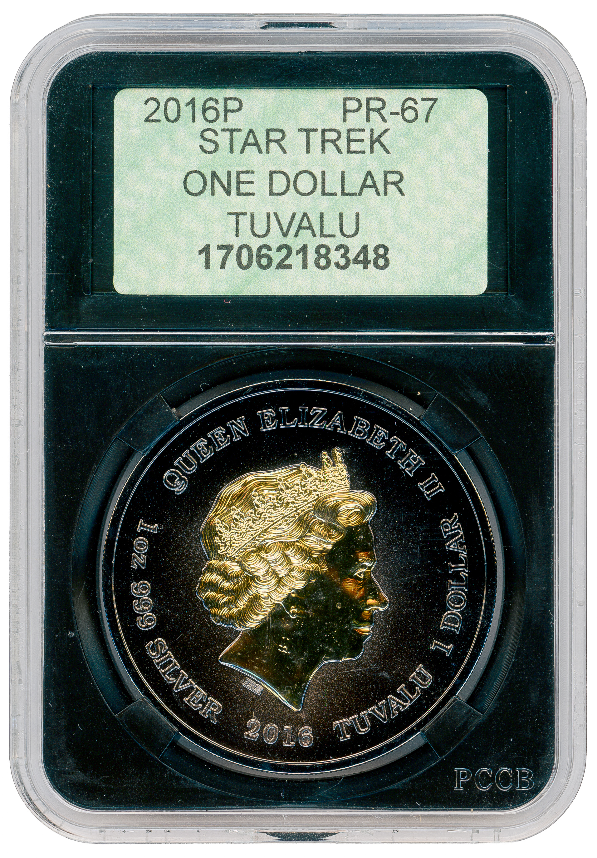 Tuvalu, Star Trek, One Dollar, 2016-P, PR67