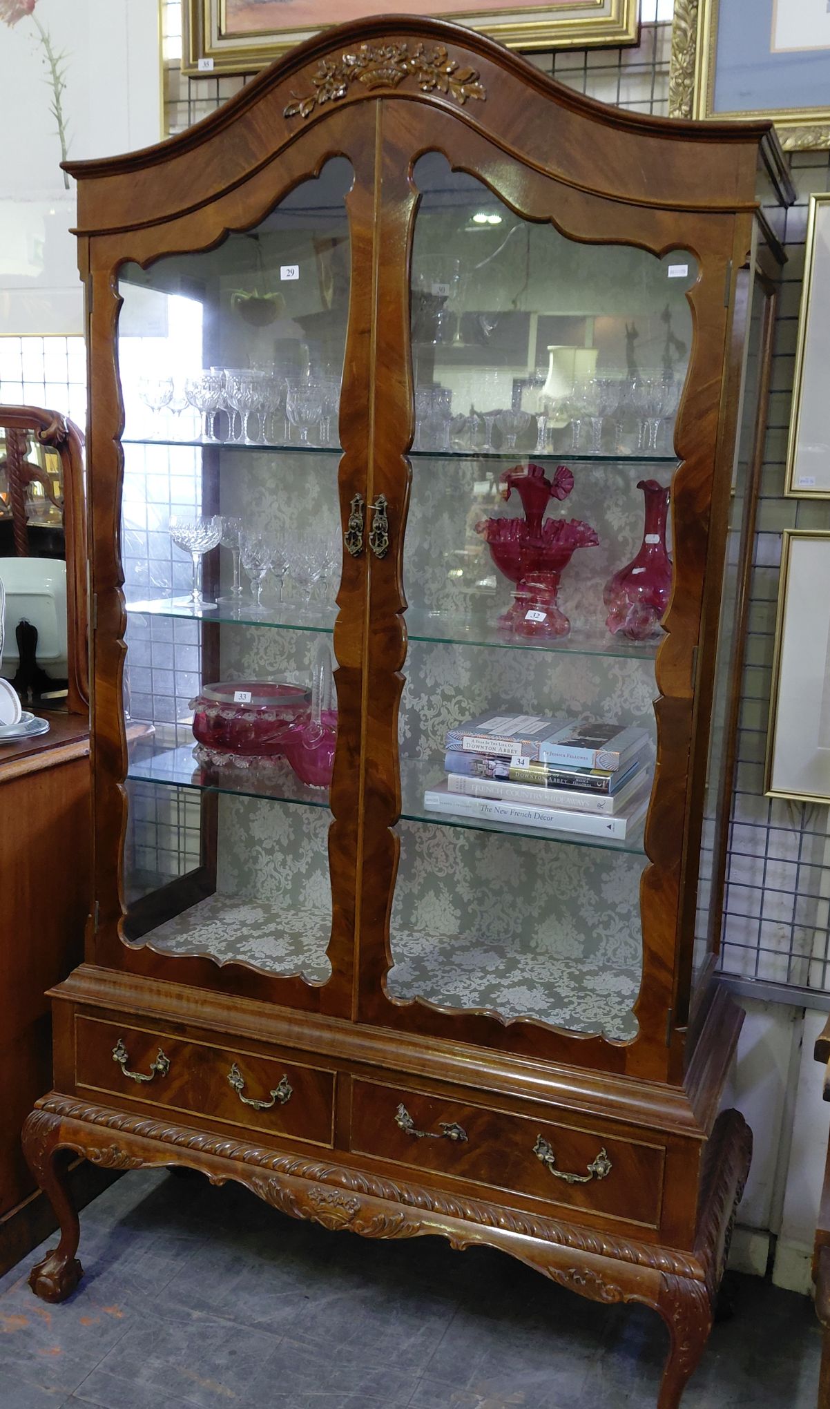 29 · CHIPPENDALE STYLE DISPLAY CABINET