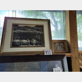 Small framed Cottage House and Cliff dweller print