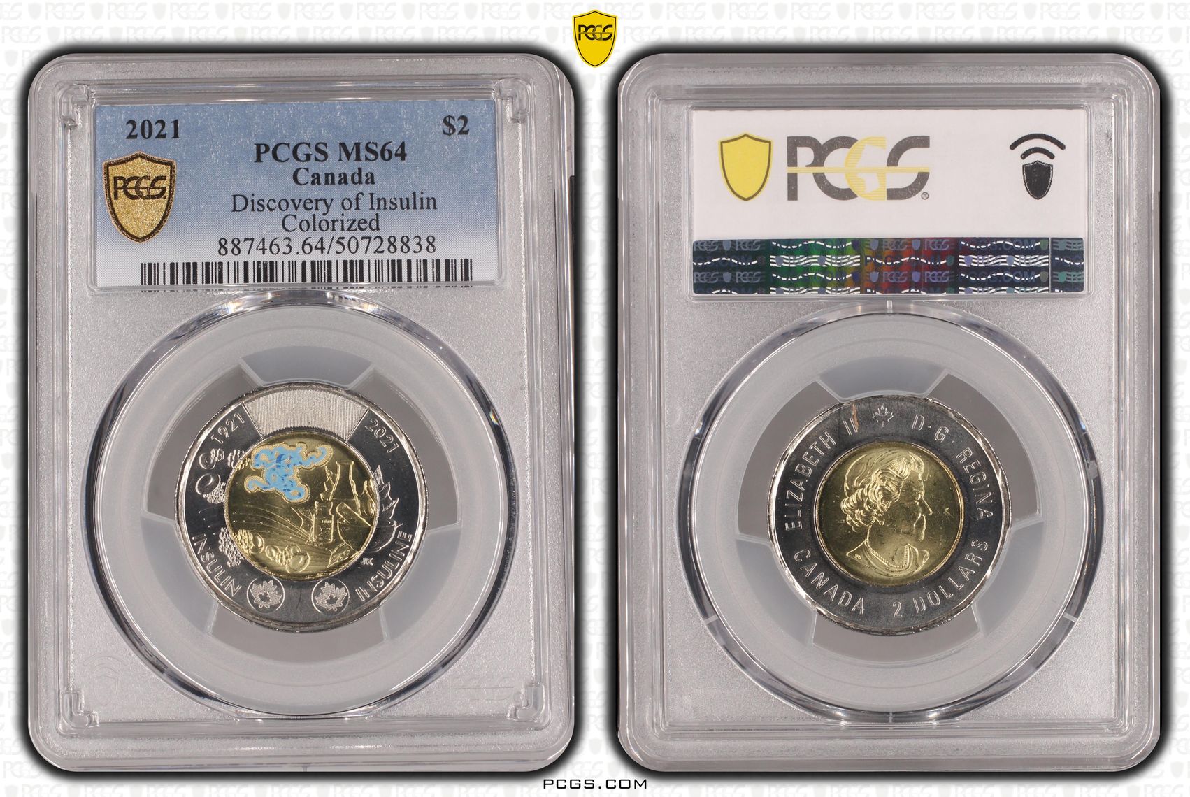 Canada, Discovery of Insulin , Two Dollar, 2021, PCGS MS64