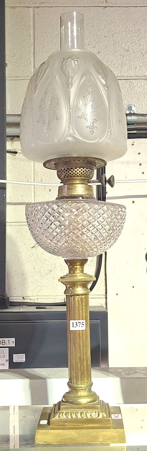 Impressive Antique Oil Lamp