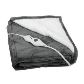 NEW PLUSH ROYAL MINK HEATING THROW REVERSIBLE ELECTRIC BLANKET GRAY BW7520**
