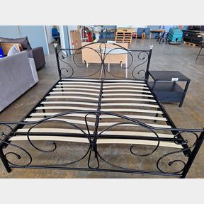 HAZLO SOLTEIRO METAL BED BLACK - QUEEN