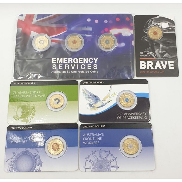 Unc. $2 Carded Coins (x9)