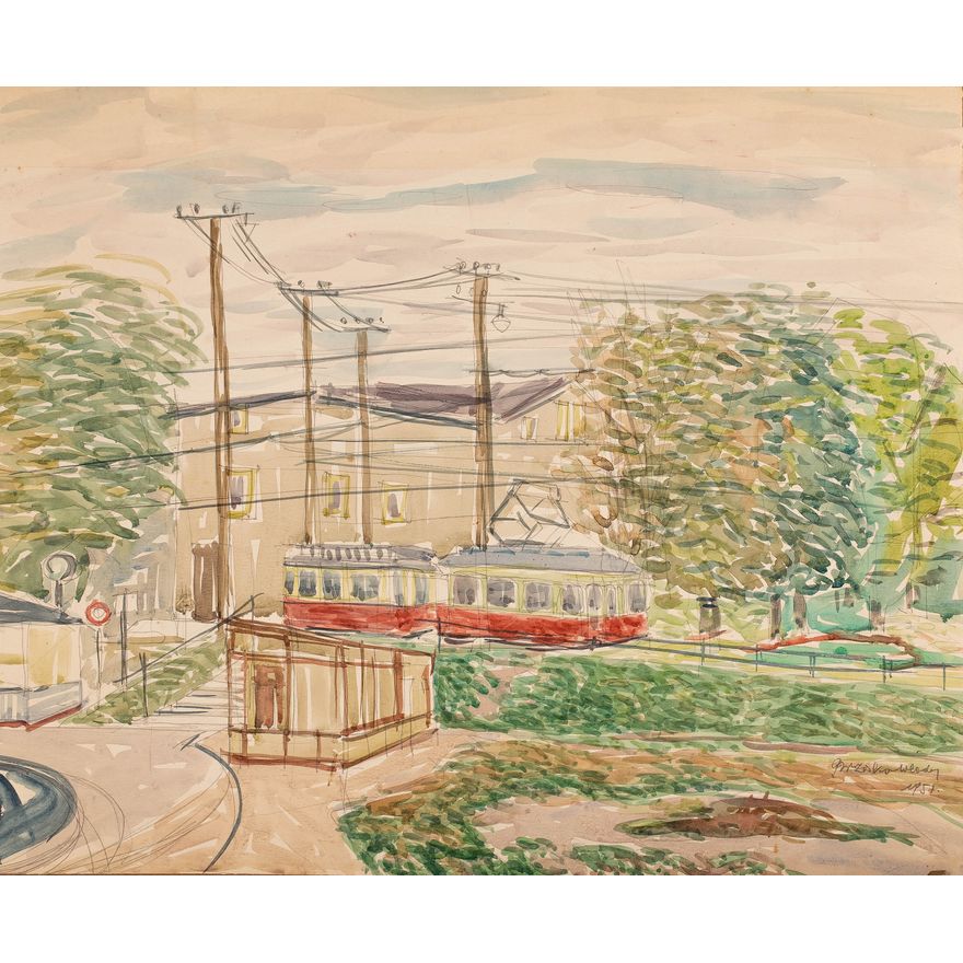 Władysław Brzosko | Sopot. Tramwaj, 1951 r.