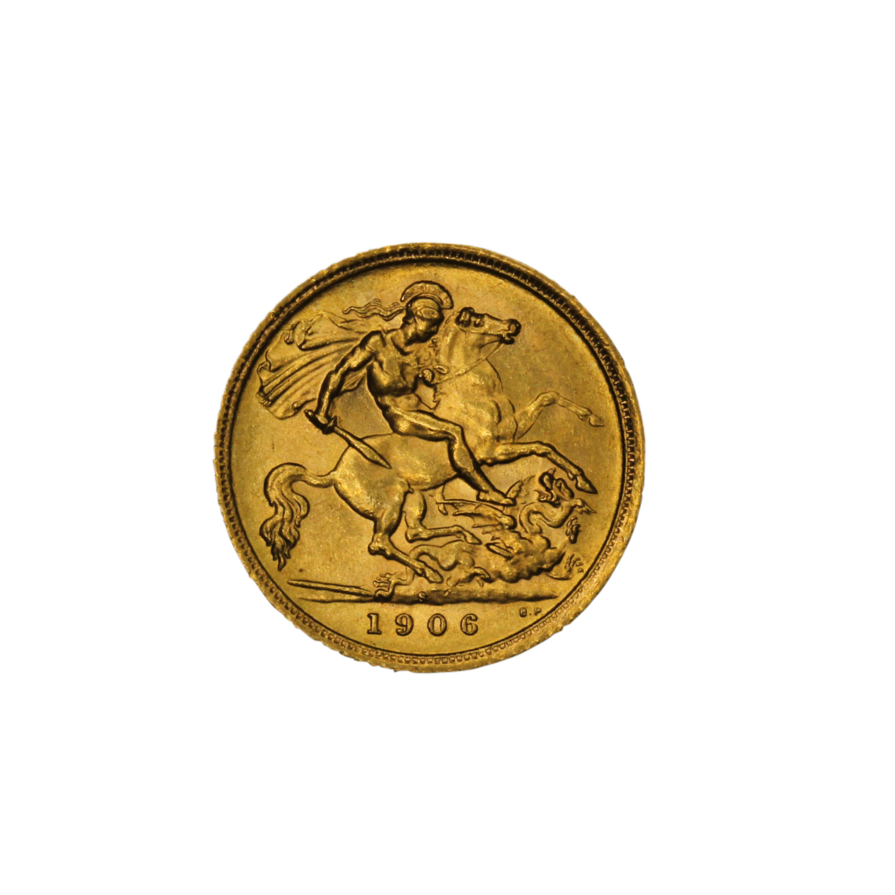 1228. · Edward VII, Half Sovereign, 1906-S, UNC