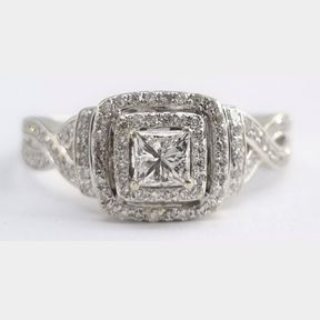 STUNNING 97 DIAMONDS 0.750CTS OF DIAMONDS SET IN WHITE GOLD WEDDING RING COLOUR G/H CLARITY VS/SI SIZE N