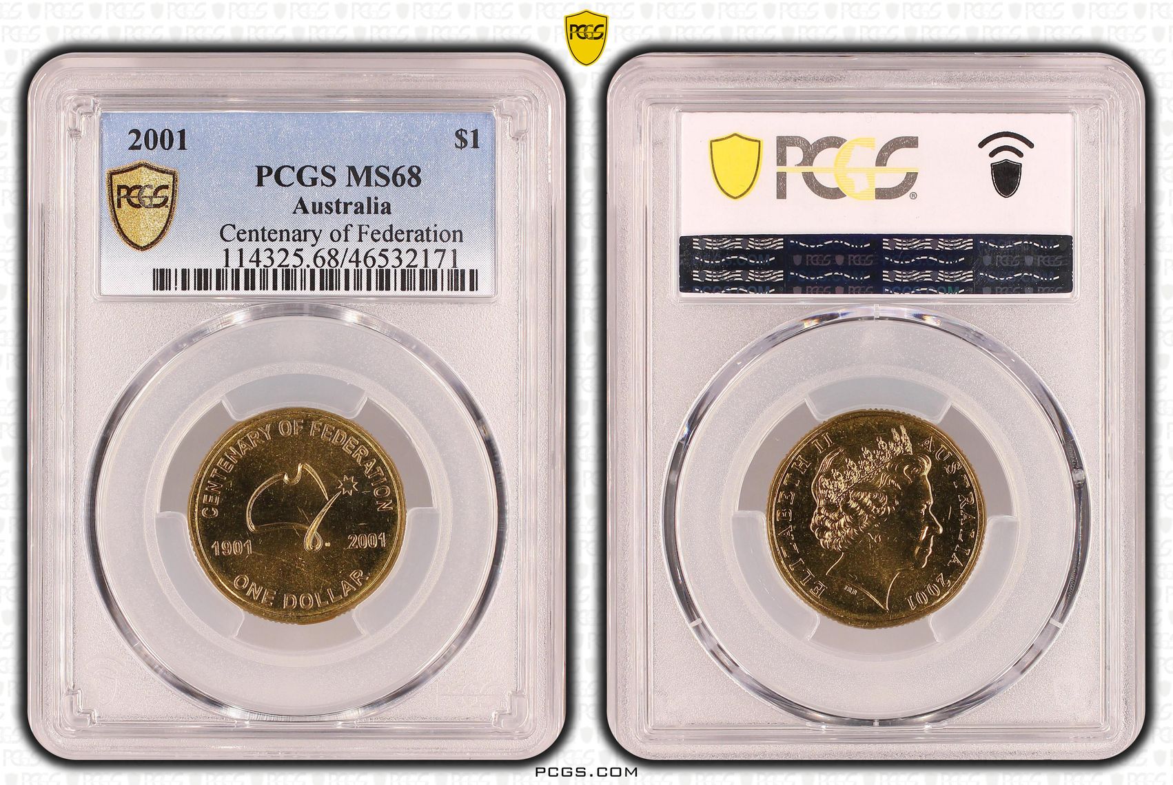 Centenary of Federation, One Dollar, 2001, PCGS MS68