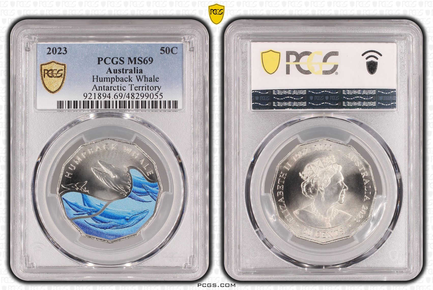 Elizabeth II, Fifty Cent, 2023, PCGS MS69