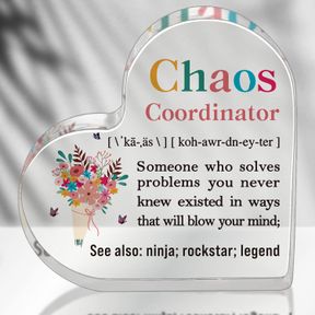 CHAOS COORDINATOR GIFTS FOR WOMEN OFFICE GIFTS FOR WOMEN BOSS LADY GIFT COWORKER GIFT MANAGER GIFT COACH GIFT BIRTHDAY APPRECIATIO