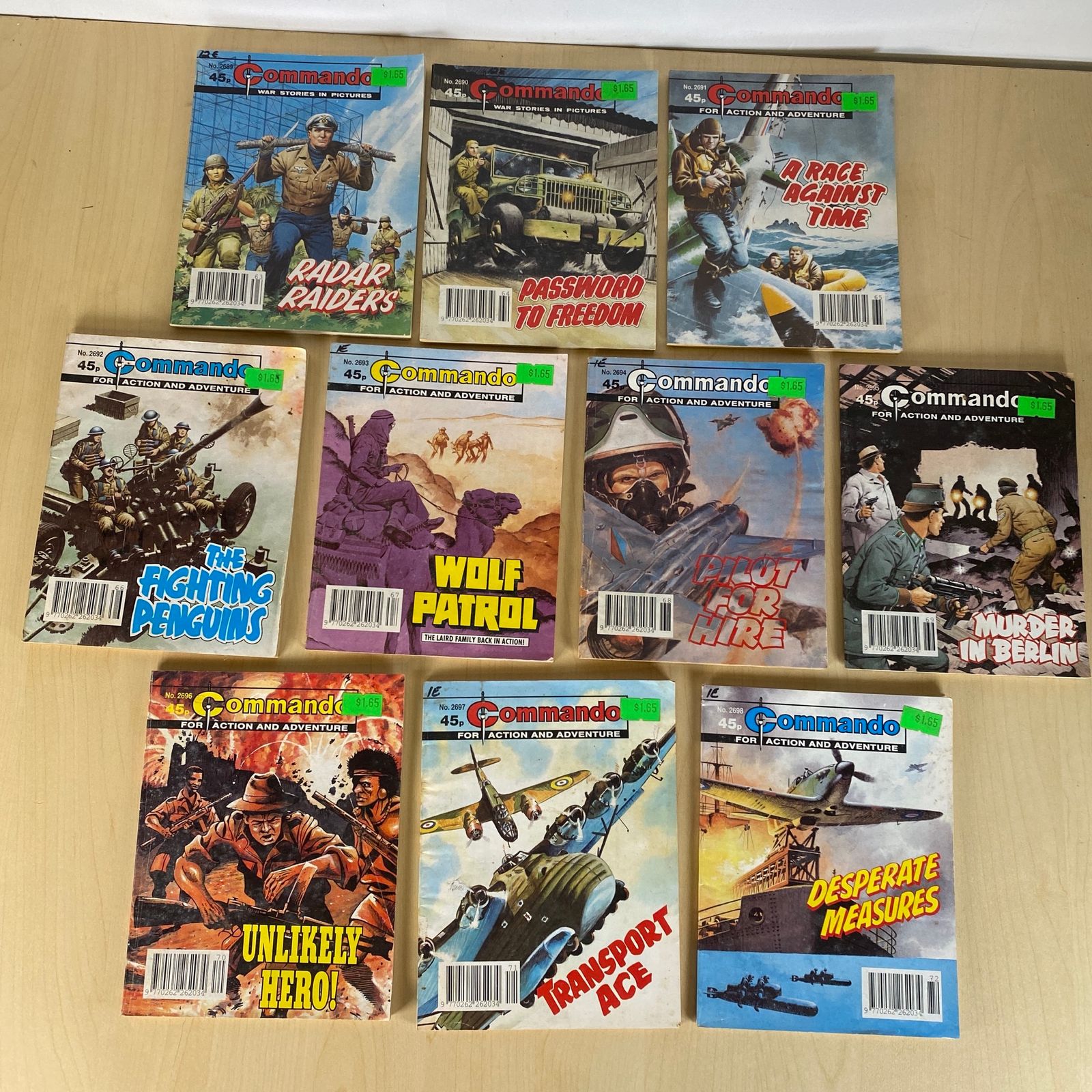 Commando War Comics Issues - 2689, 2690, 2691, 2692, 2693, 2694, 2695, 2696