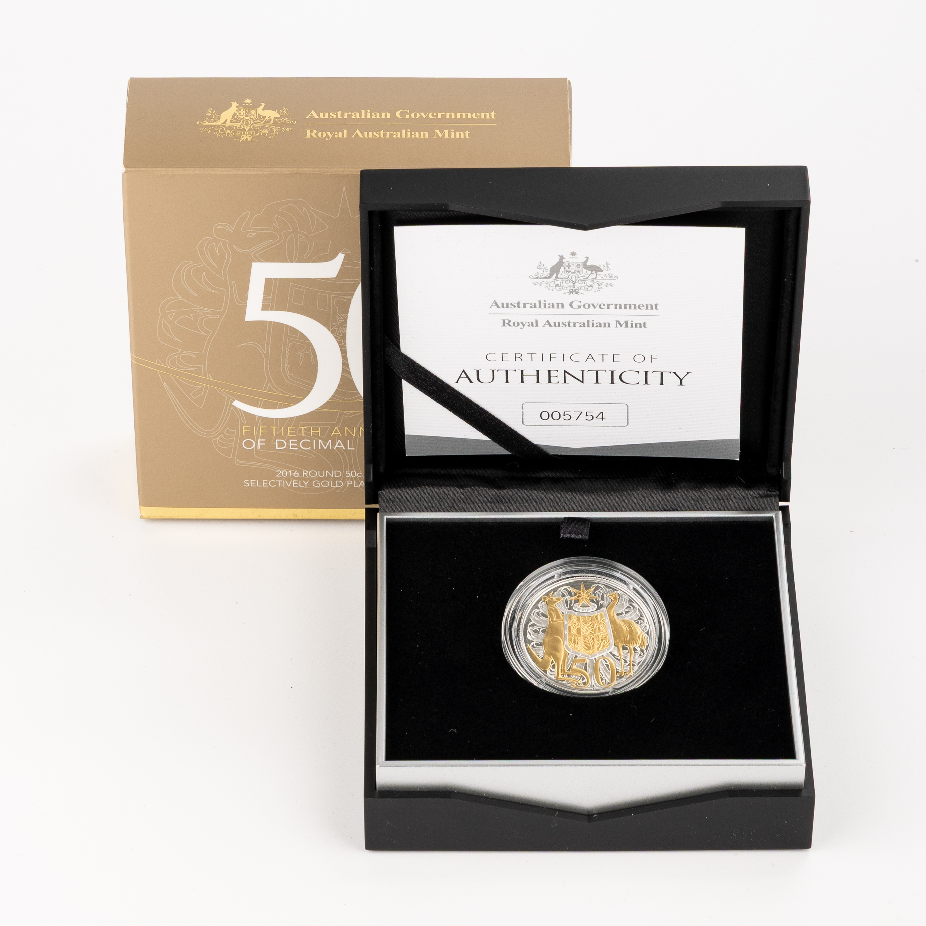 Elizabeth II, RAM - 50th Anniversary of Decimal Currency, Fifty Cents, 2016, FDC