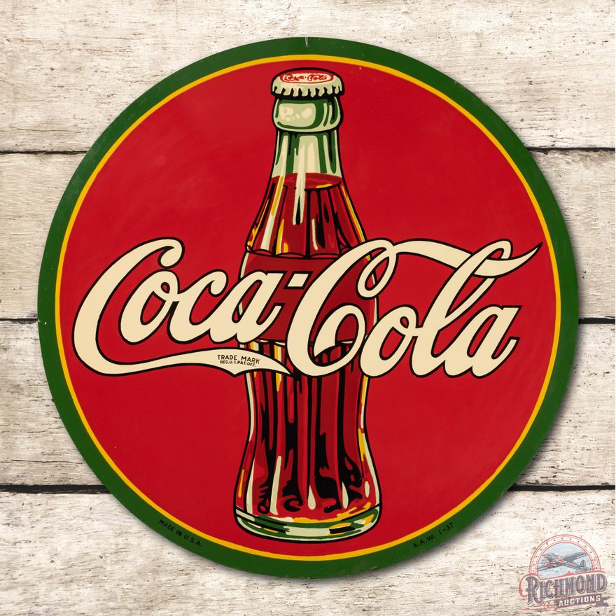 1937 46" Watermelon Coca Cola Tin Sign