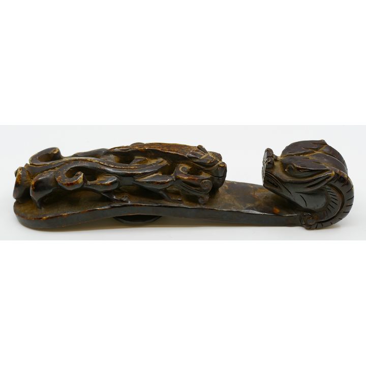 Old Chinese Large Stone Dragon Belt Hook 10''