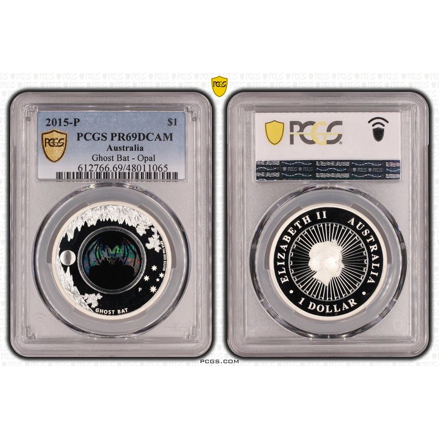 Ghost Bat - Opal, One Dollar, 2015-P, PCGS PR69DCAM