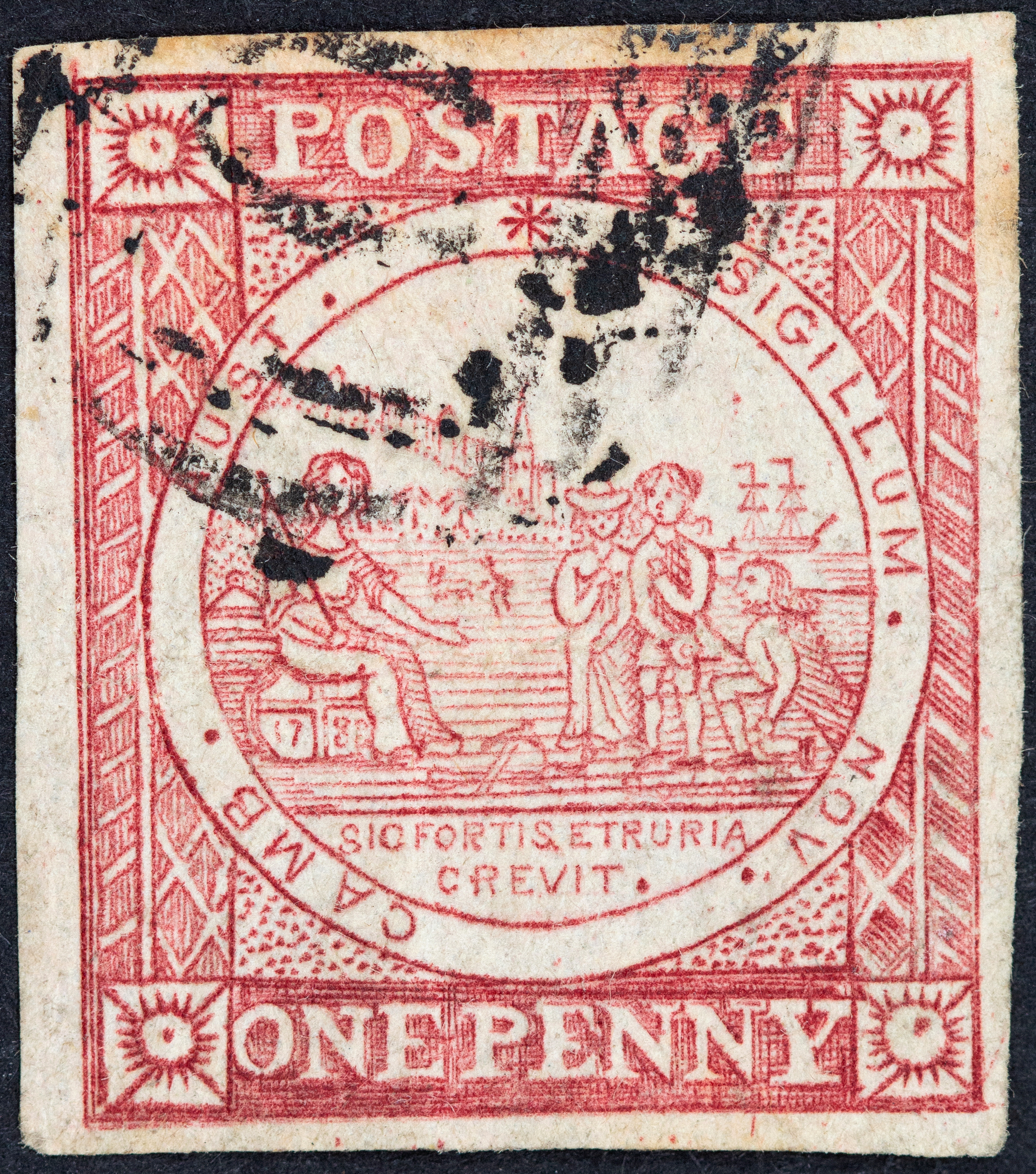 5 · Penny, Reddish Rose, 1850, VFU