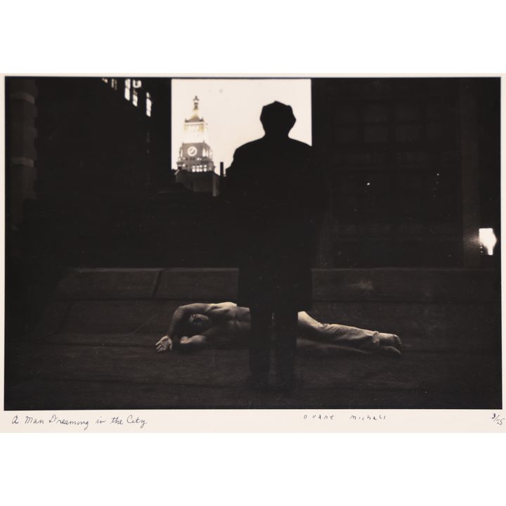 Duane Michals ''A Man Dreaming in the City'' Silver
