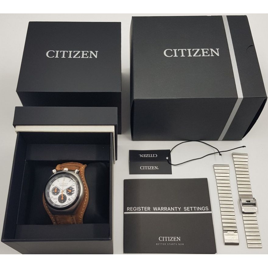 Citizen Bullhead Panda Quartz Chronograph Watch AN3660-81A