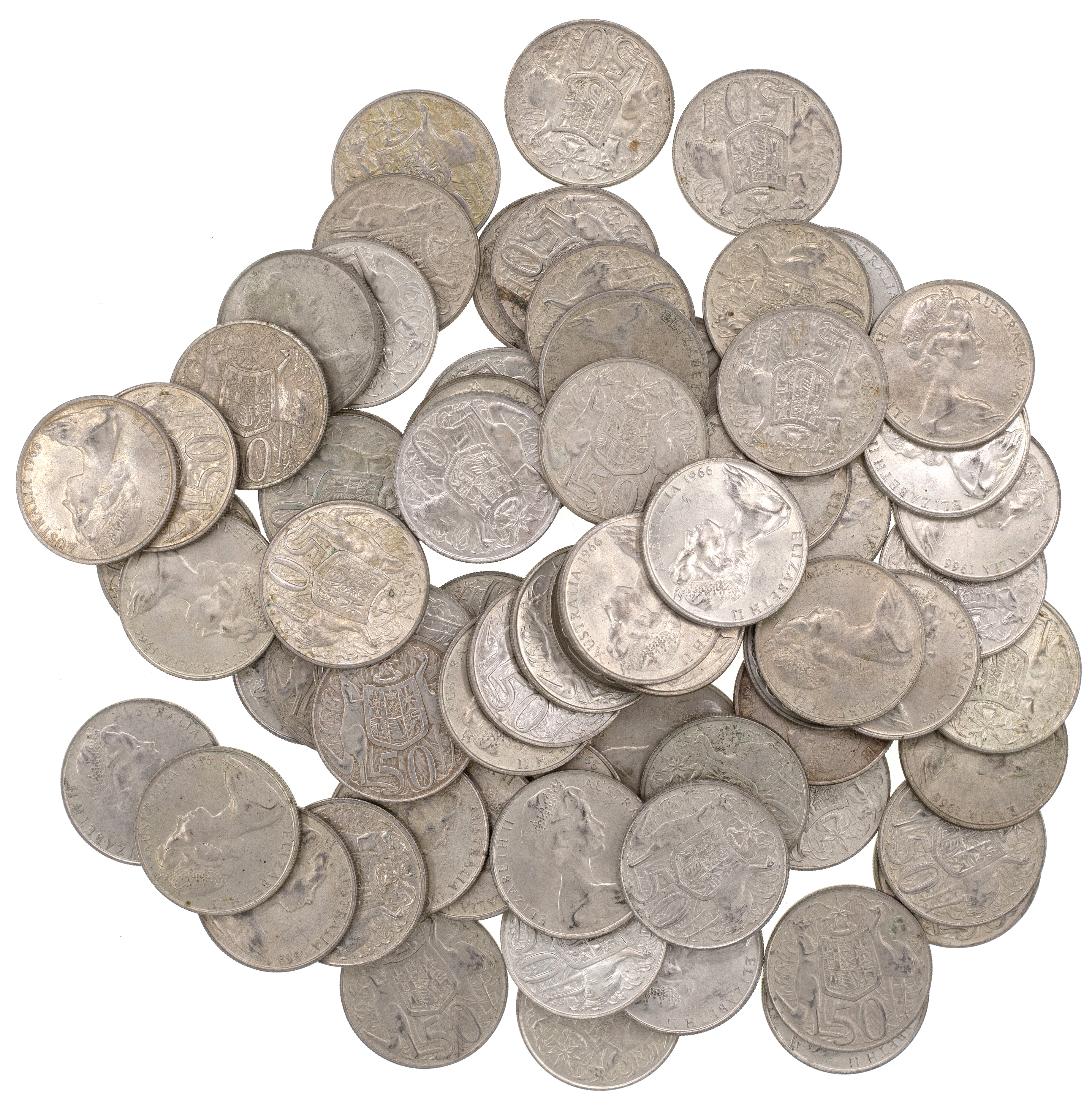 Elizabeth II, Fifty Cents, 1966, EF - CHU