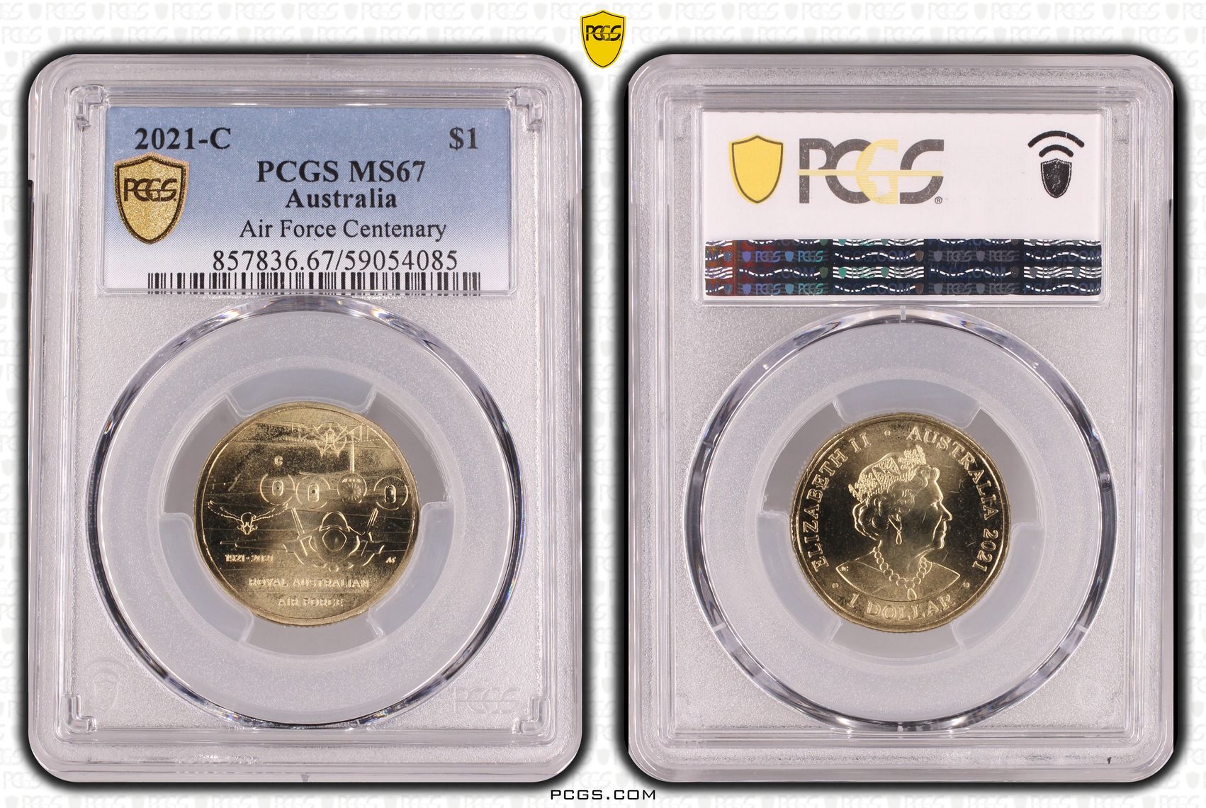 Air Force Centenary, One Dollar, 2021-C, PCGS MS67