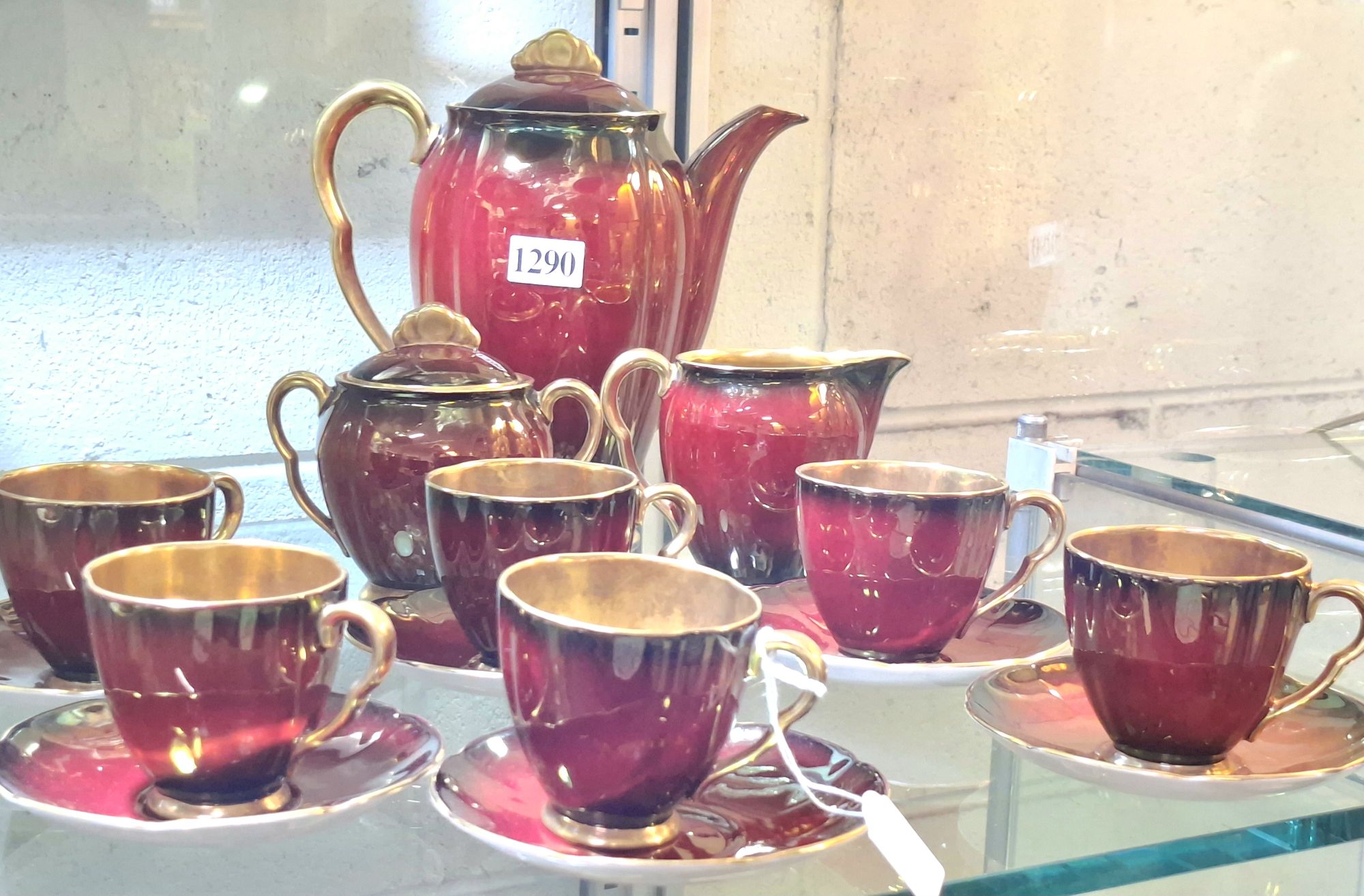 1290 · CARLTONWARE ROUGE ROYALE COFFEE SERVICE