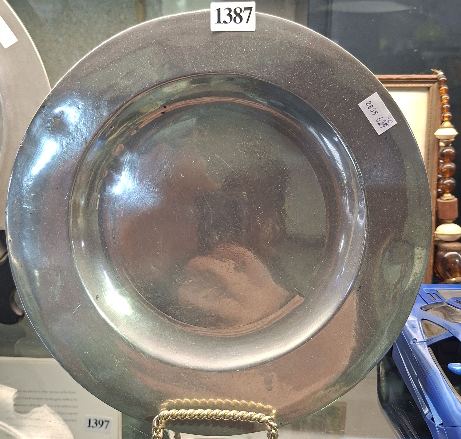 A Pewter Plain-Rimmed Plate
