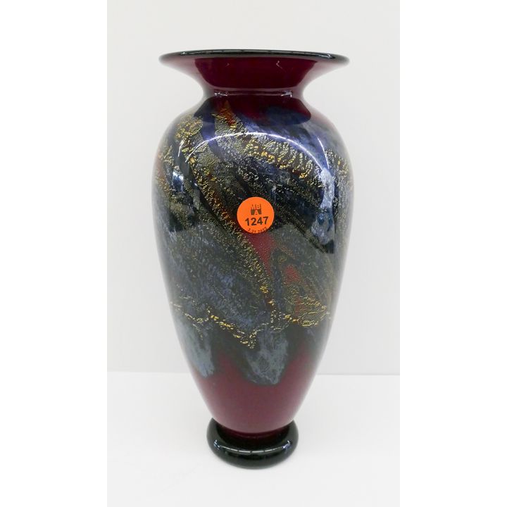 Michael Nourot Studio Glass Vase- 10''