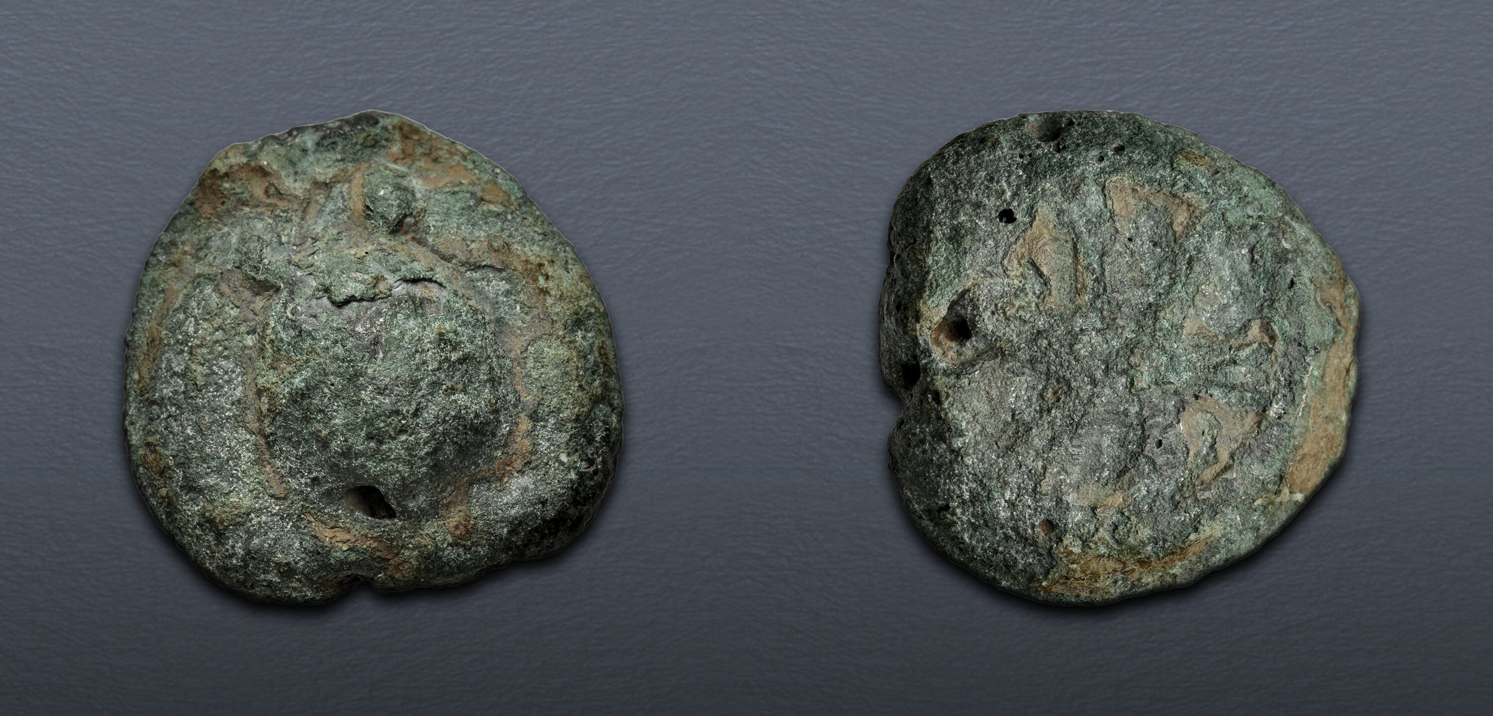 Anonymous. Circa 230 BC. Æ Aes Grave Sextans (30mm, 32.93 g, 12h). Rome ...