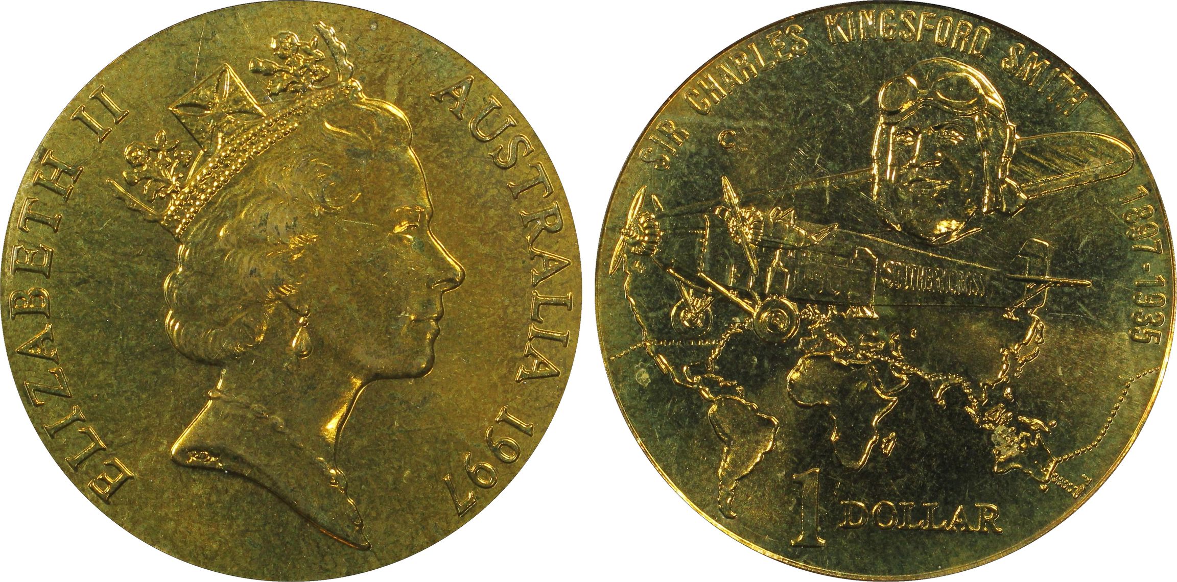 Kingsford Smith , One Dollar, 1997-C, PCGS MS66