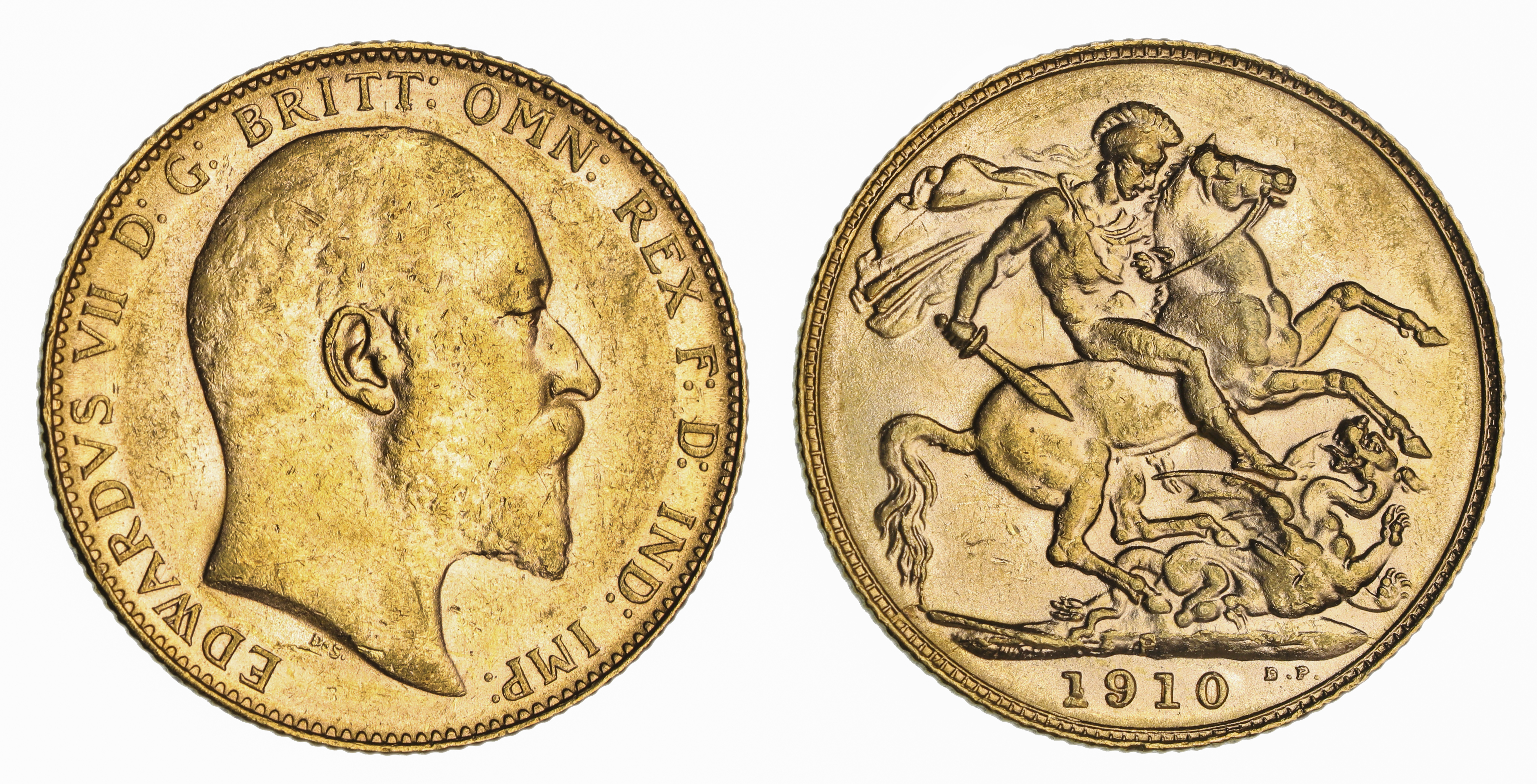 Edward VII, St. George Reverse - Perth Mint, Sovereign, 1910, aUNC