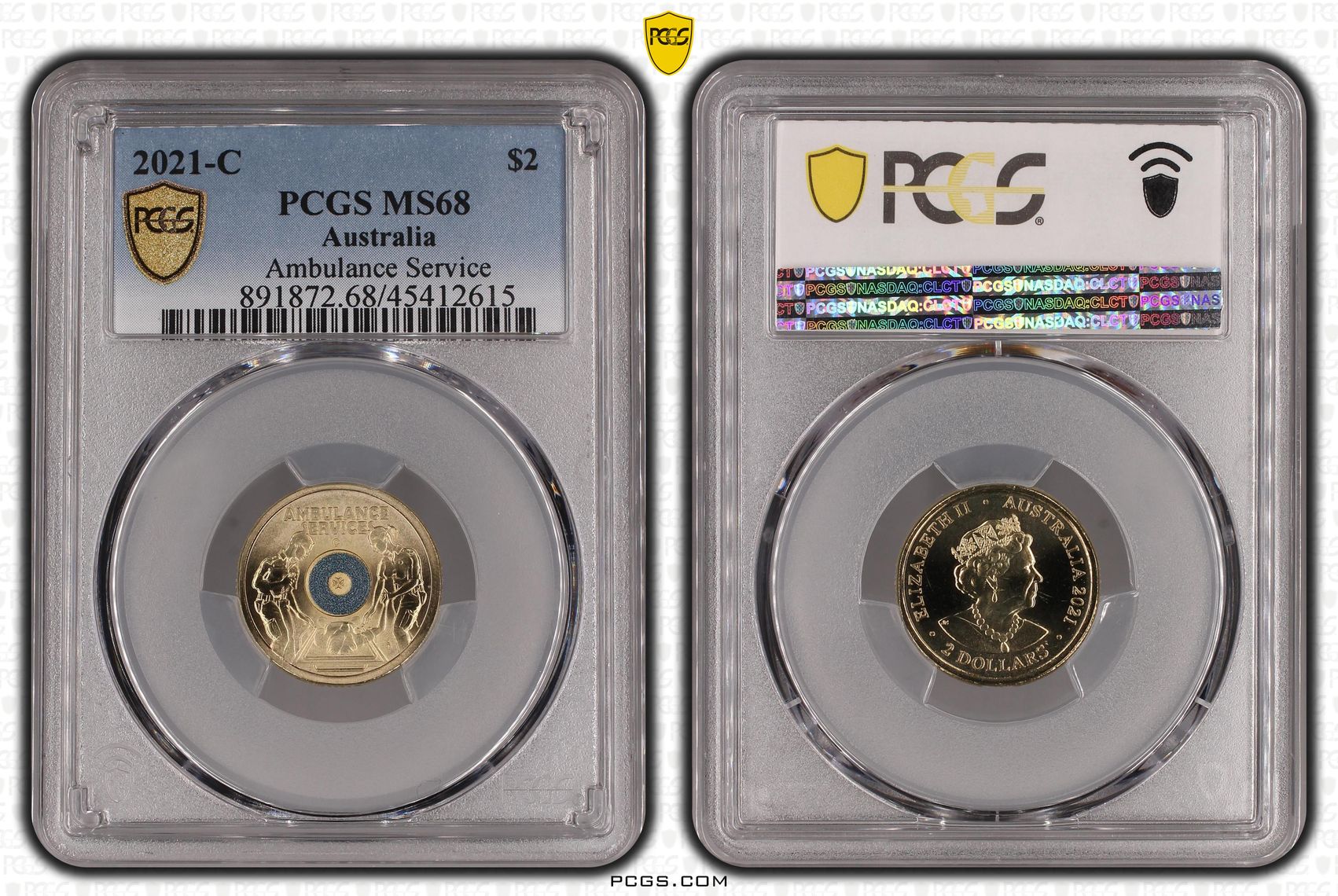 Ambulance Service - Colorized, Two Dollar, 2021-C, PCGS MS68